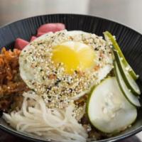 Korean Beef Fried Rice · Kimchee, sunny side up egg