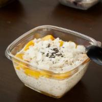 Overnight Oats · Nut Free. Gluten-free oats, coconut milk, chia seeds, agave, spices, topped with various fru...