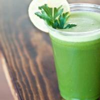 All Green · Spinach, kale, celery, cucumber, ginger, lemon, green apple. For an extra immune boost, add ...