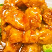General Tso'S Chicken · Large. Served with white rice. A little spicy.