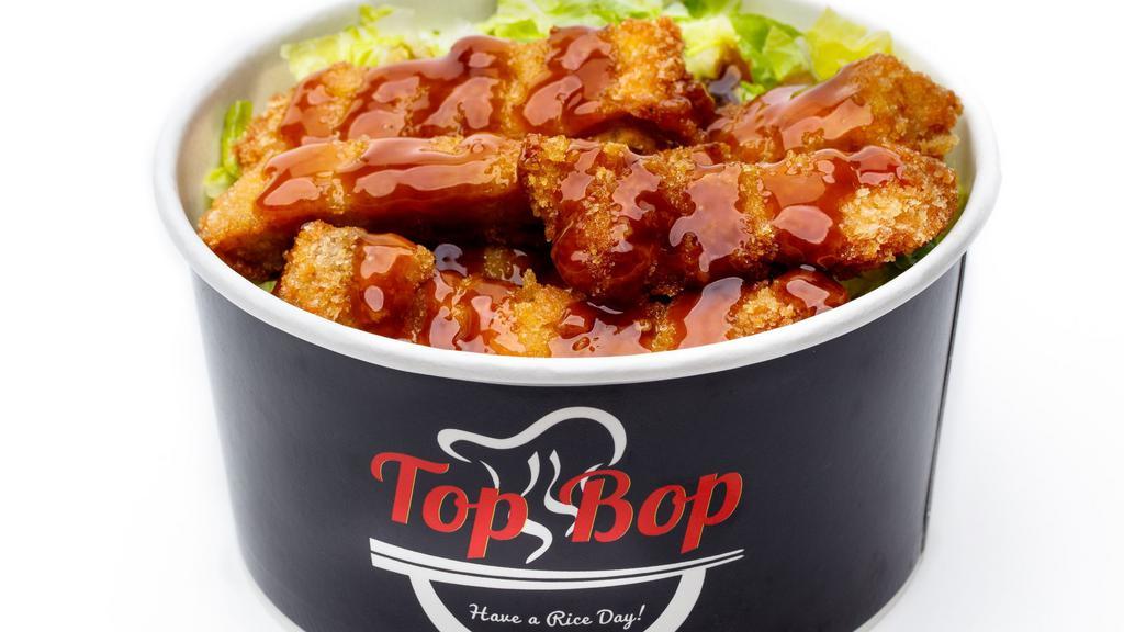 Katsu Bop (Chicken) Only Available At Midtown And South Location  · Katsu (Chicken), Lettuce, Rice. Default Sauce: Level 1
