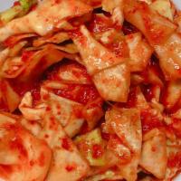 Kimchi · Spicy pickled cabbage, the national dish of Korea