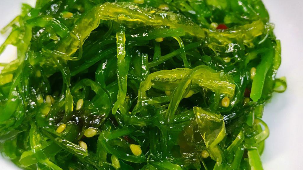 Seaweed Salad · Wakame is a thin and stringy sea vegetable, more commonly known as seaweed