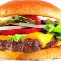 Cheeseburger · Try the best burger in town. Made with deitz and watson cheese, beef and fresh veggies. Dres...