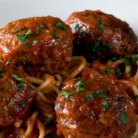 Grandma'S Homemade Meatballs · Hand rolled large Italian meatballs simmered to perfection in our scratch made red sauce, we...