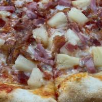 Hawaiian Pizza · Bacon, pineapple and ham.