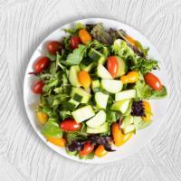 Take The House Down Salad  · (Vegetarian) Romaine lettuce, cherry tomatoes, carrots, and onions dressed tossed with lemon...