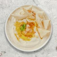 Hummus Plate · Creamy chickpeas puree, olive oil and tahini