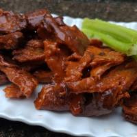 Vegan Wings/Fries · Vegan wings served with fries, celery & a side of vegan ranch