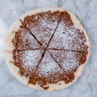 Nutella Pizza · Sweet pizza dough smothered with Nutella