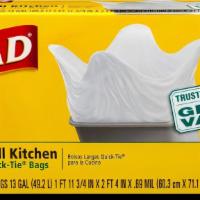 Glad Quick-Tie Tall Kitchen Bags, 13 Gallon 15Bags · 