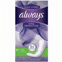Always Xtra Protection Daily Liners, Long 40Ct · 
