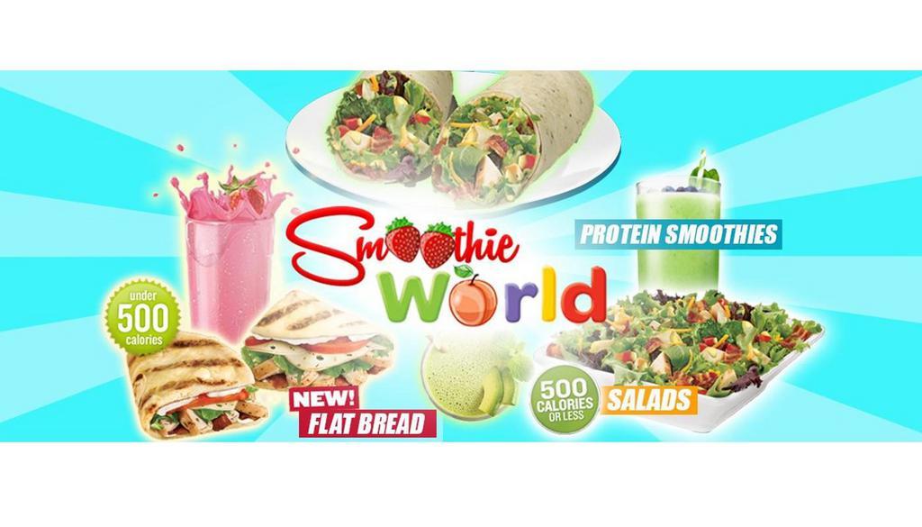 Smoothie World · Smoothie · Salad · Vegan · Mediterranean · Healthy
