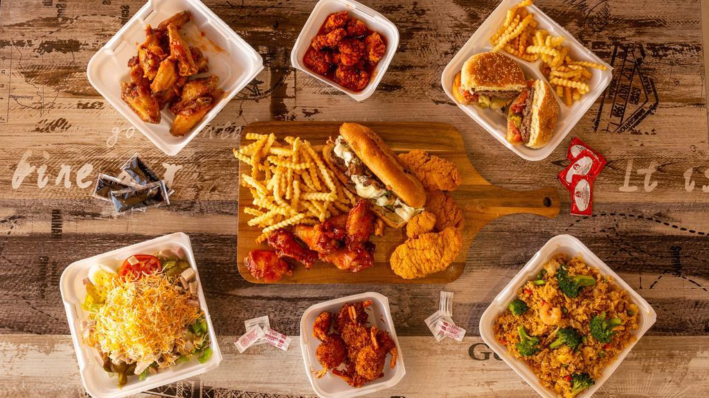KC WINGS · Chicken · Seafood · Salad · Chinese · Burgers