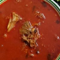 Sopa De Pancita · Beef tripe soup.