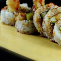 Shrimp Tempura Roll · Cooked roll. Spring mix, avocado, and cucumber.