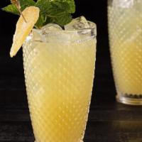House-Made Ginger Beer · Juiced ginger root, lemon juice, pure cane sugar