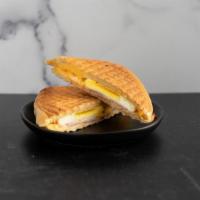 Breakfast Panini · Ciabatta Bread-Canadian Bacon-Cheddar Cheese-Egg-Chipotle Spread