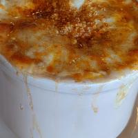 French Onion Soup · CARAMELIZED ONION SOUP, CROUTONS, MELTED PROVOLONE & GRUYERE, PARMESAN