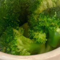 Steamed Broccoli · LIGHTLY SEASONED STEAMED BROCCOLI WITH BUTTER