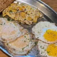 Brunch Eggs · Two Extra large eggs cooked to your preference. ( sunny side up, over easy, well done, scram...