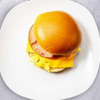 Wham Ham Vegan Breakfast Sandwich · Ham, scrambled egg, and cheddar cheese served on your choice of bread.