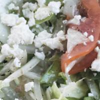 Caesar Salad · Romaine lettuce, parmesan cheese, croutons, caesar dressing.