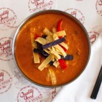 Baja Tortilla Soup · With cheese and chips.