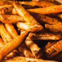 Seasoned Fries · Crispy seasoned fries