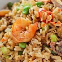 Combination Fried Rice · Chicken, shrimp and pork.