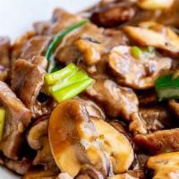 Beef With Mushrooms · Comes with steamed rice.