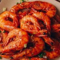 Spicy Shrimp · Comes with steamed rice.