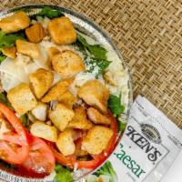 Caesar Salad · Romaine lettuce, croutons, parmesan cheese, and Caesar dressing. For Grilled Chicken Add an ...