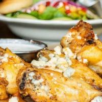 Wings Fra Diavolo · Fried Chicken Wings--Sweet Calabrian Chili Butter--Blue Cheese or Ranch