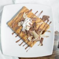 Sleek Chocolate Crepe / Shawarma · Our signature Sleek® Crepe filled with whip cream and Chocolate Shawarma shavings topped wit...