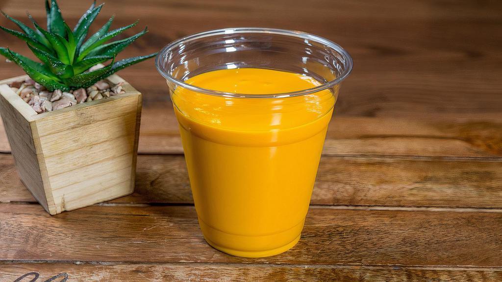 Lassi · Blended chilled mango flavored yogurt drink
