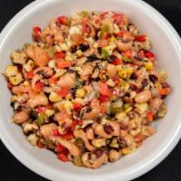 Texas Caviar · Black-eyed peas, fire-roasted sweet corn, house-pickled jalapenos, cilantro. (1 cup)
Vegan |...