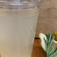 Rosemary Lemonade - 16 Oz Cup · Housemade lemonade with rosemary-infused simple syrup. 16oz cup. 
vegan | gluten-free