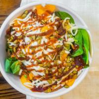 Best Of Nalley Fresh - Sweet Potato Bowl Meal · Your choice of protein, spinach, scallions, carrots, pumpkin seeds, oranges, chicken bacon, ...