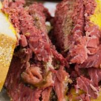 Smoked Meat Sandwich · Authentic Montreal Smoked Meat sandwich with French's mustard on rye. This is a beef brisket...