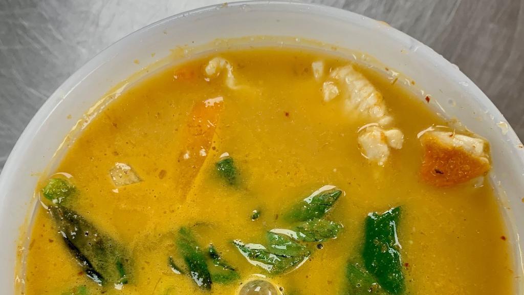 Thai Curry · Coconut broth infused with green or red curry. Your choice of beef, chicken, pork or tofu. Served with Thai basil, bell peppers, onions, and carrots. Served with steamed rice or noodles.