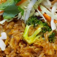 Spicy Fried Rice · Hot. Bell pepper, carrot, onion, basil, broccoli and egg