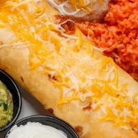 Flautas-Flour · Two crisp large rolled flour tortilla flautas filled with shredded beef or shredded chicken....