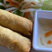 Spring Roll · Pho Bac favorite: Two pieces. Spring roll shell wrapped around a mixture of ground pork, car...