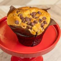 Chocolate Chip Muffin · Delicious baked fresh daily, this muffin is no regular, large  in size and flavor!