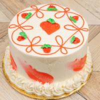 Strawberry Parfait - 6 Inch · This is our most popular torte.  Two layers of yellow cake, fresh strawberry filling and fin...