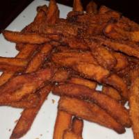 Sweet Potato Fries · Fresh cut season & fried perfection.