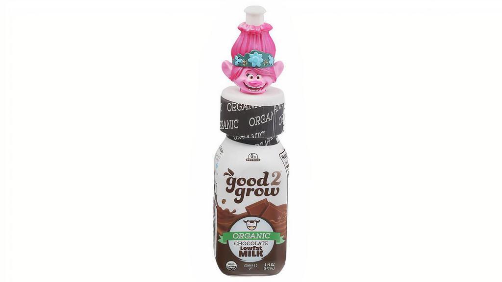 Good 2 Grow Milk Chocolate 8Oz · Our delicious flavored milk is USDA Certified Organic and packed with 8g of protein plus a good source of Vitamins A & D. With no artificial colors or flavors either and a re-closeable spout, our milk is the perfect on-the-go beverage your kids have been waiting for.