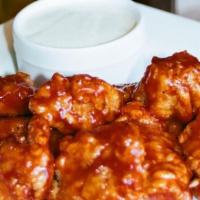 Boneless Wings (1/2 Pound) · Your choice of Hot, BBQ, or Mild. Add ranch or blue cheese for an additional charge.