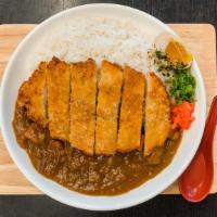Chicken Cutlet Curry · All Natural Chicken Breast breaded in our very own House marinade.  Topped with our own Hous...